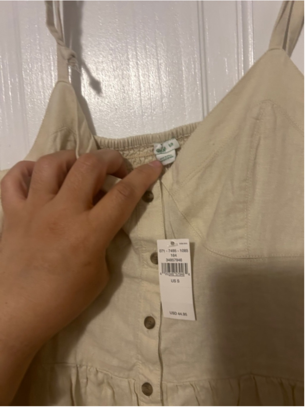 aerie White Button-Front Tie-Shoulder Mini Dress
#54 - Picture 6 of 6